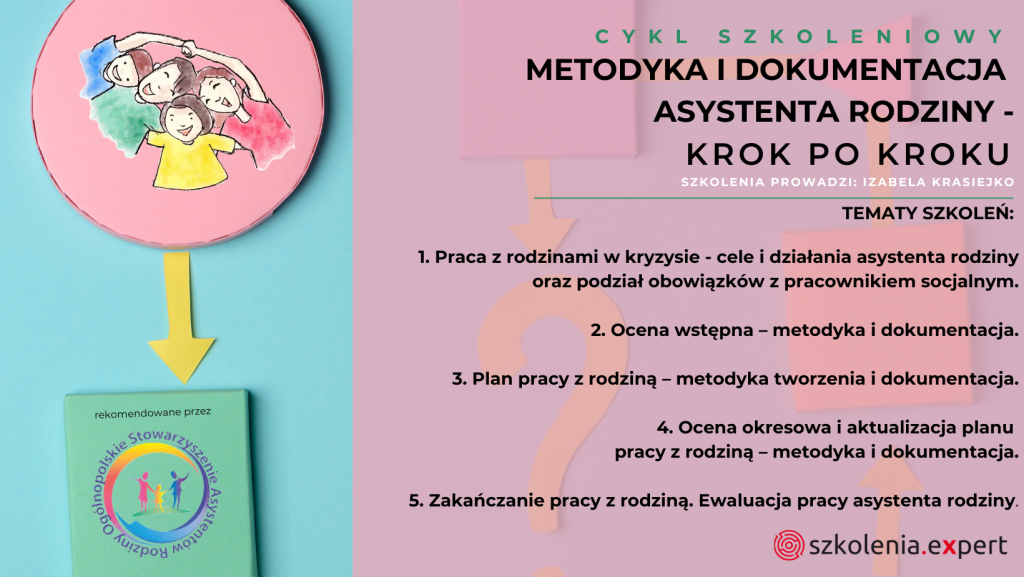 Cykl szkoleniowy: Metodyka i dokumentacja asystenta rodziny – krok po kroku.